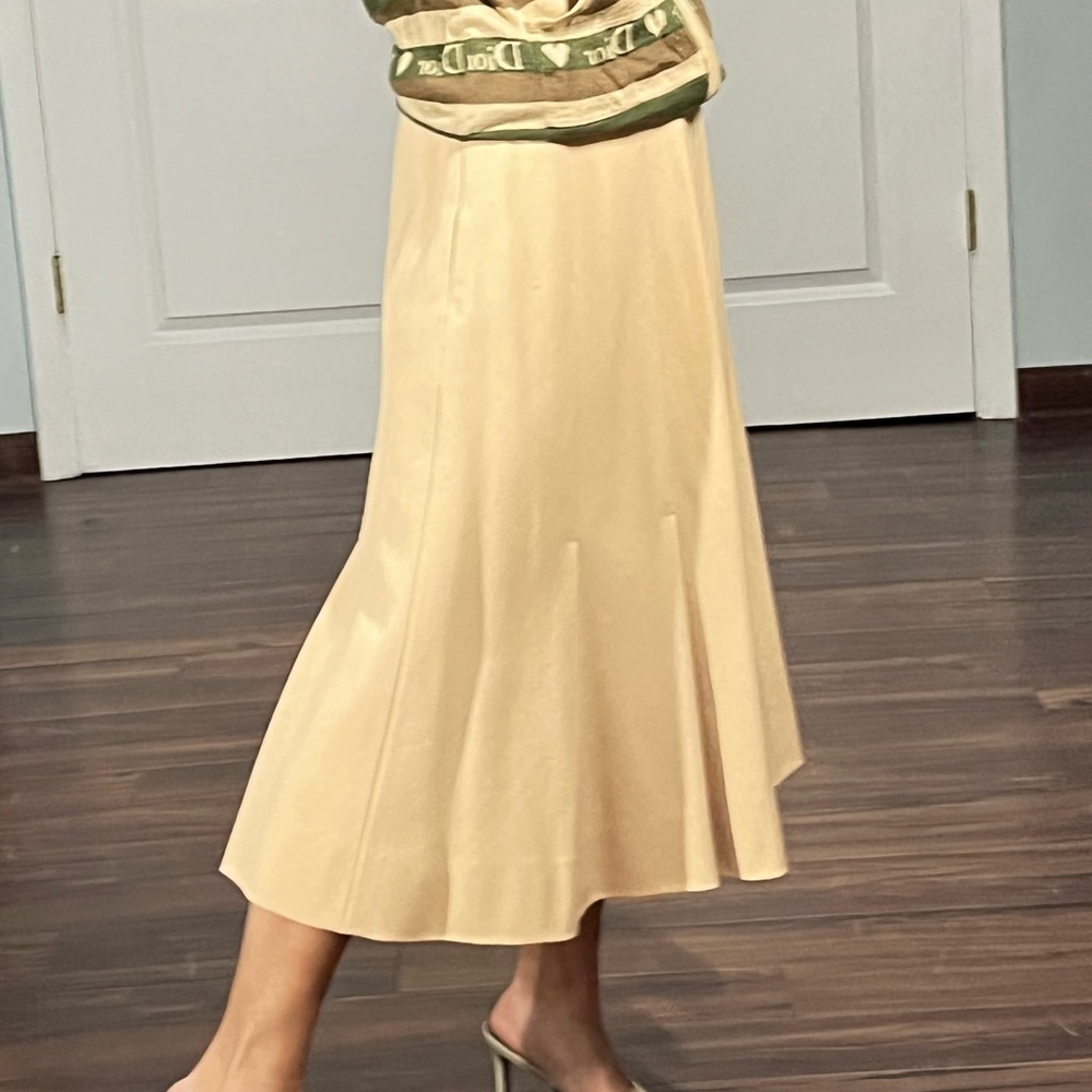 Courreges Vintage Wool pleated midi skirt size 0 - Picture 4 of 15